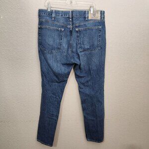 Cremieux Mens Blue Denim Jeans Size 38x30 Authentic Cotton Straight-Leg Made In